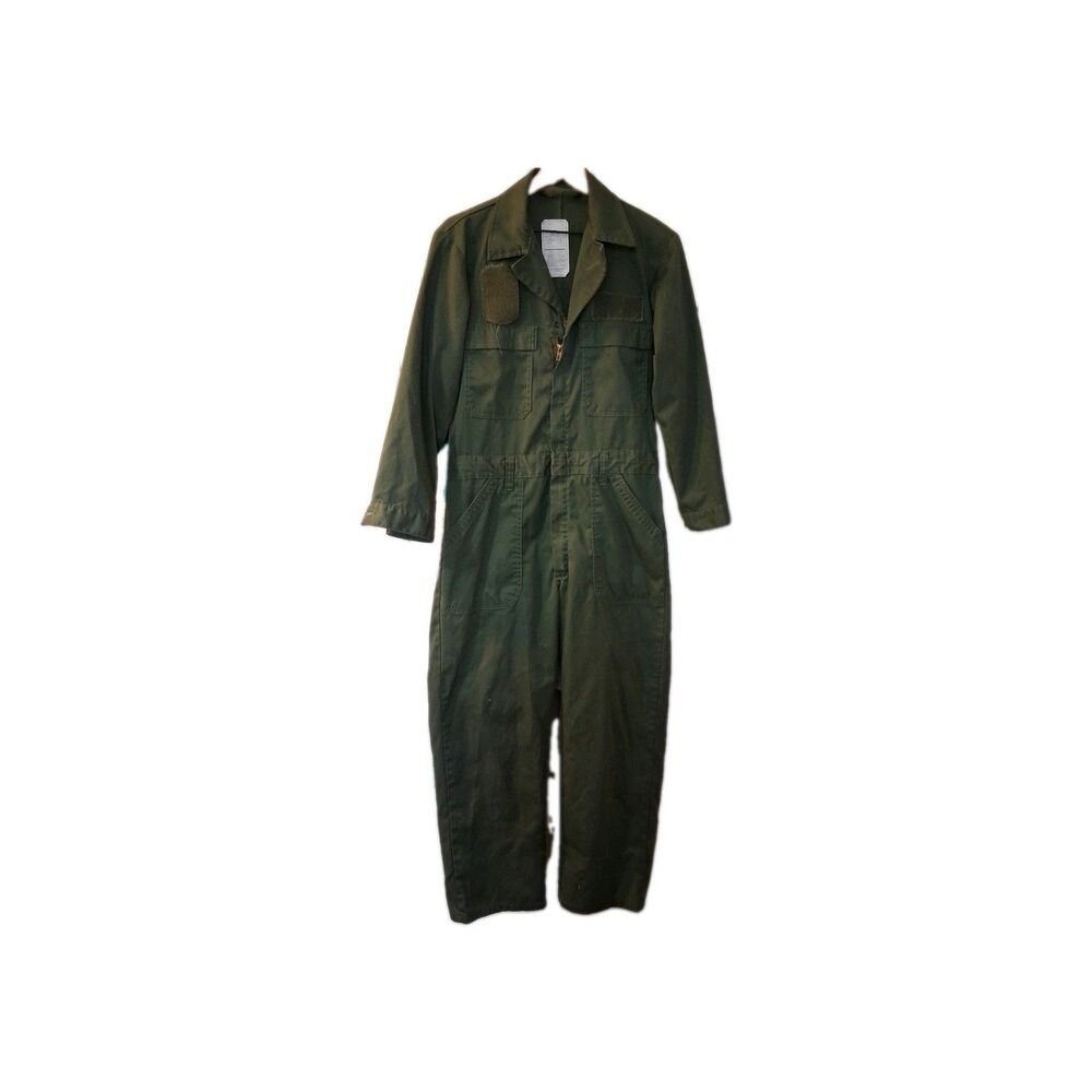 US Military Utility Coveralls Excel Mfg 38S OD Green Distressed From Normal wear